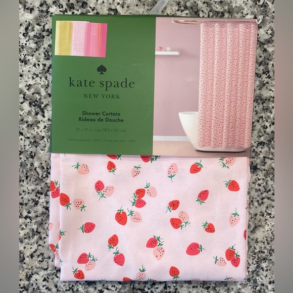 Kate Spade New York Shower Curtain Wild Strawberries - Picture 1 of 4